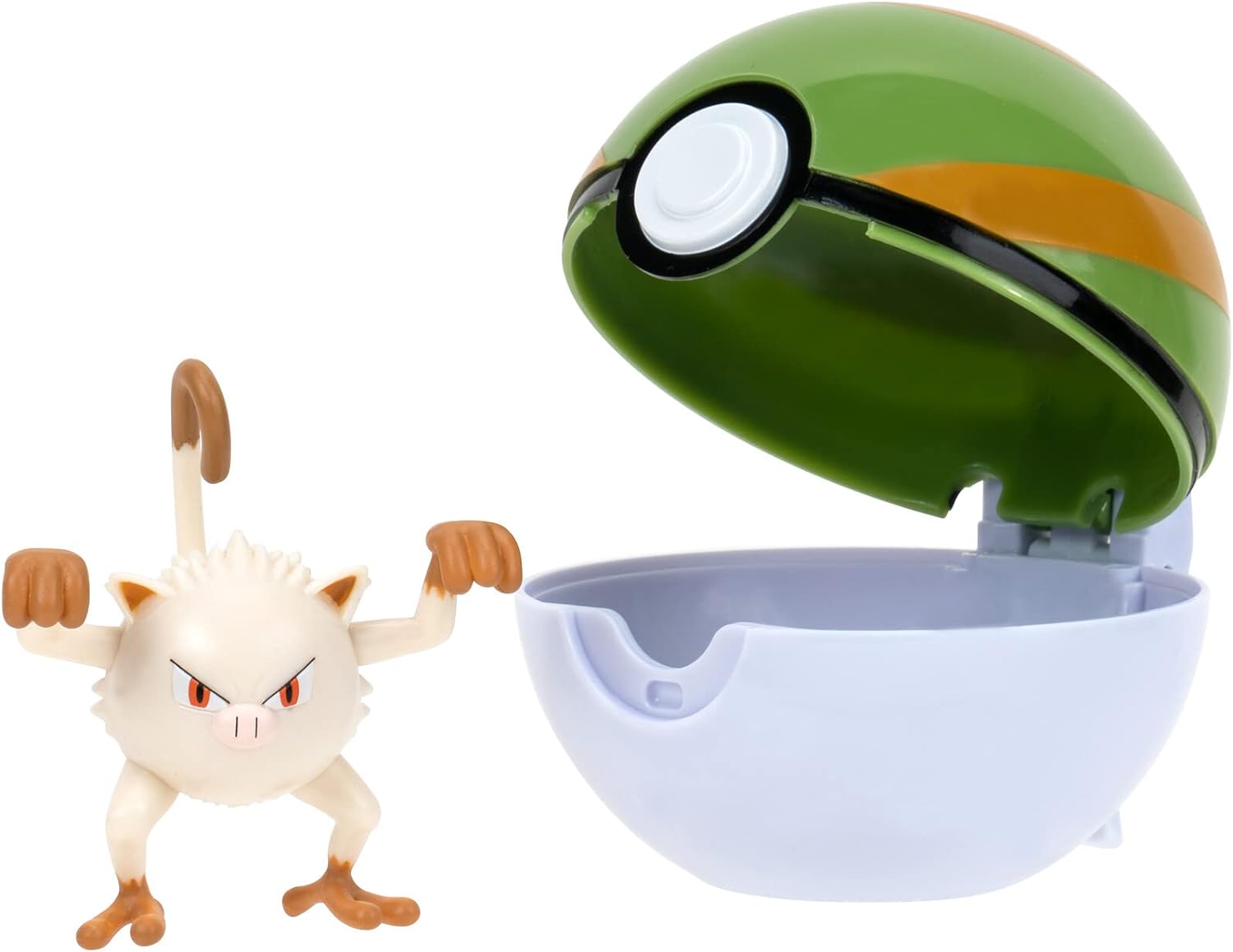 Set 2 figurine - Pokemon Clip 'n' Go: Mankey & Nest Ball