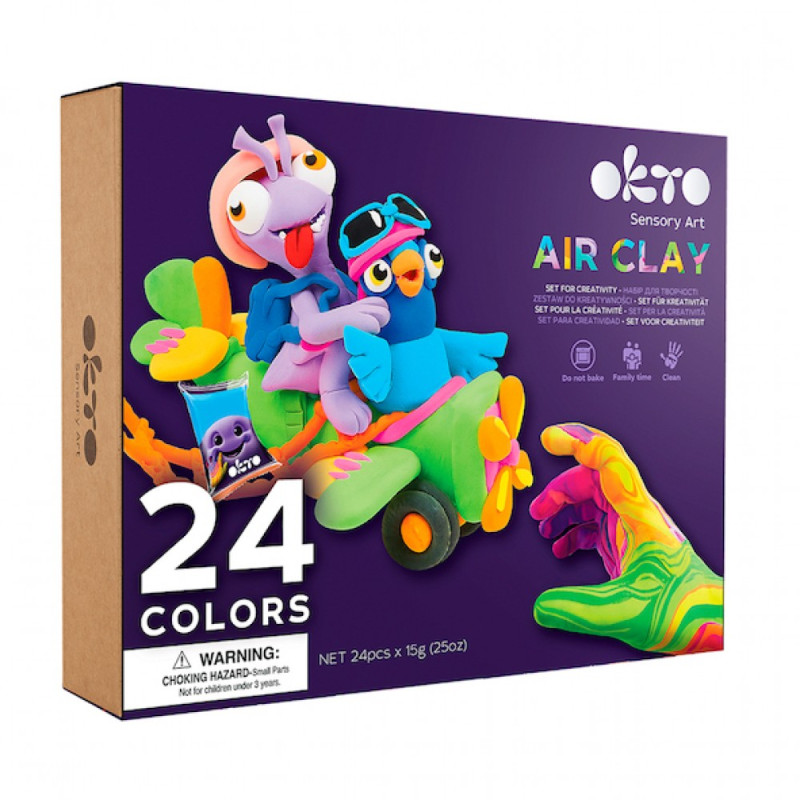 Set creativ - Air Clay, 36 culori | Okto Clay - 2 | YEO