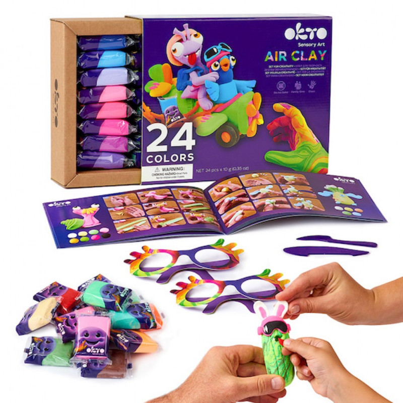 Set creativ - Air Clay, 36 culori | Okto Clay