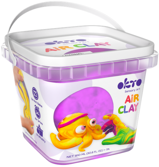 Set creatie - Air Clay, Purple | Okto Clay - 1 | YEO