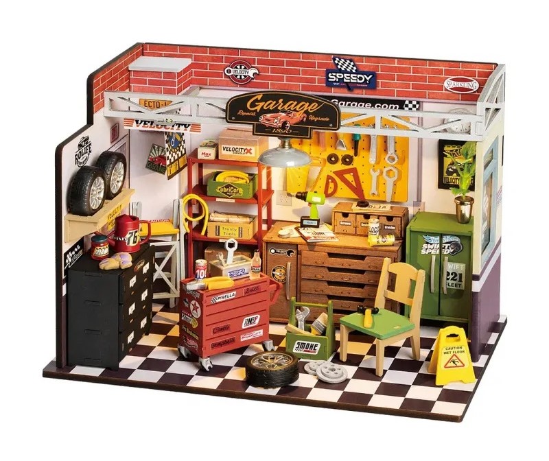 Puzzle 3D - Minicasuta atelierul din garaj | Robotime - 2