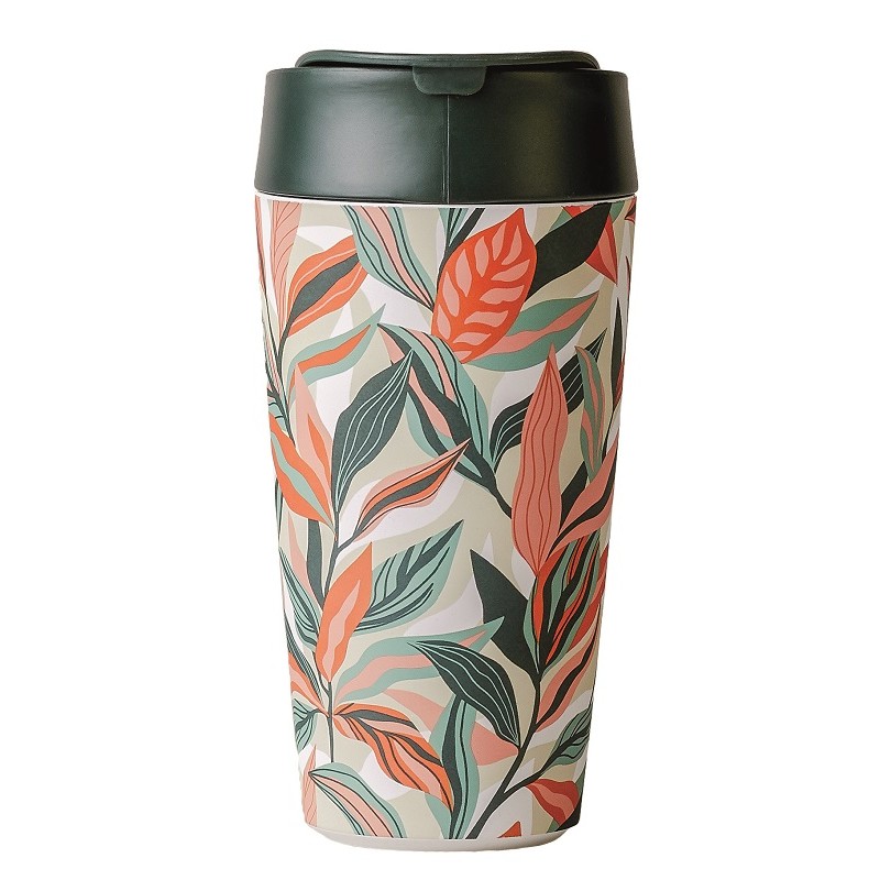 Cana de voiaj - Bioloco Plant Deluxe Cup - Orange Leaves | Chic mic