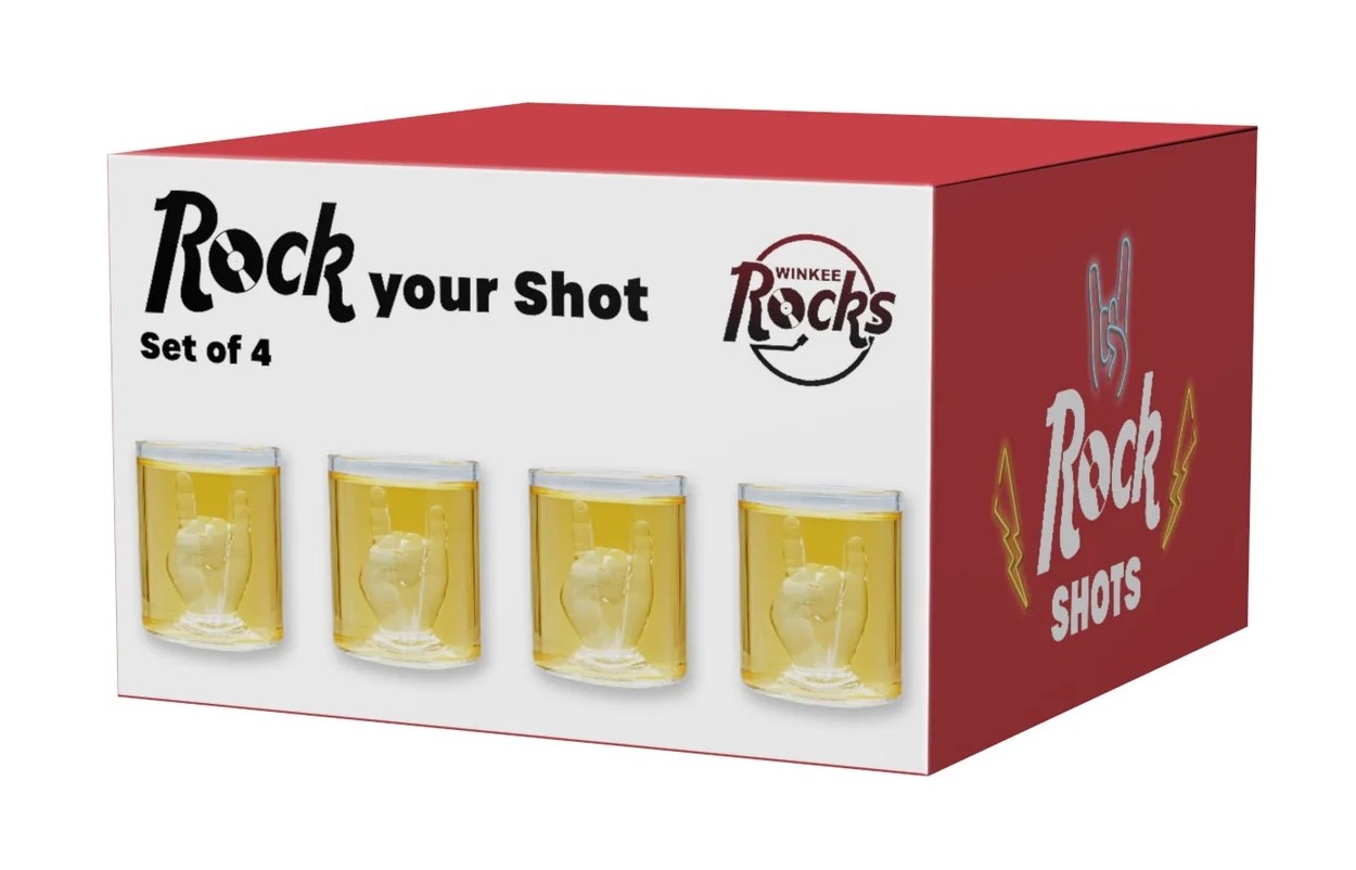 Set 4 pahare shot - Rocks - Hands | Winkee