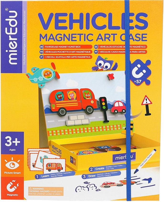 Set puzzle magnetic - Vehicule | MierEdu - 4