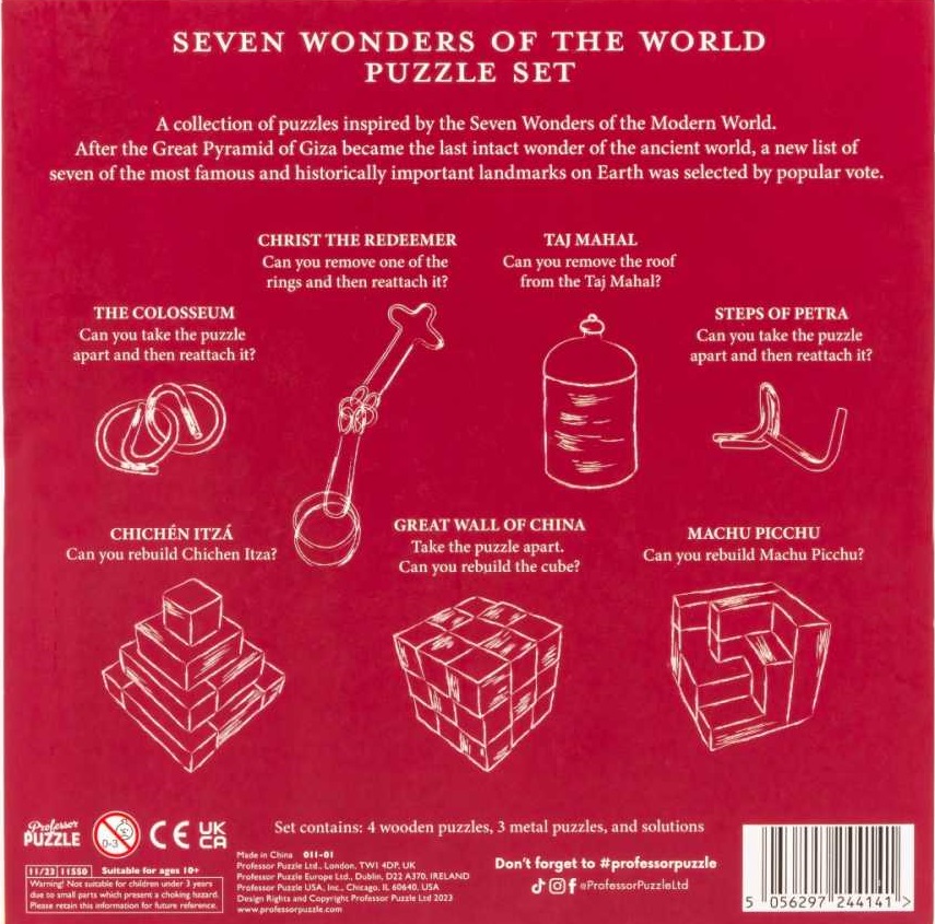 Set Puzzle 3D - Seven Wonders of the World | Professor Puzzle - 1
