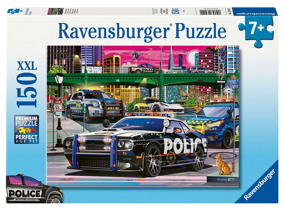 Puzzle 150 piese - Politia in patrulare | Ravensburger - 1 | YEO