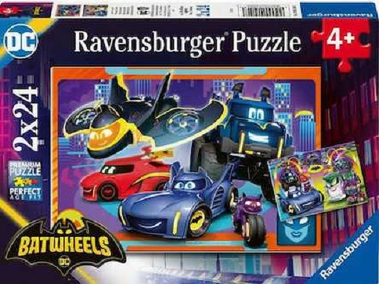 Puzzle 2X24 piese - Batwheels | Ravensburger - 1