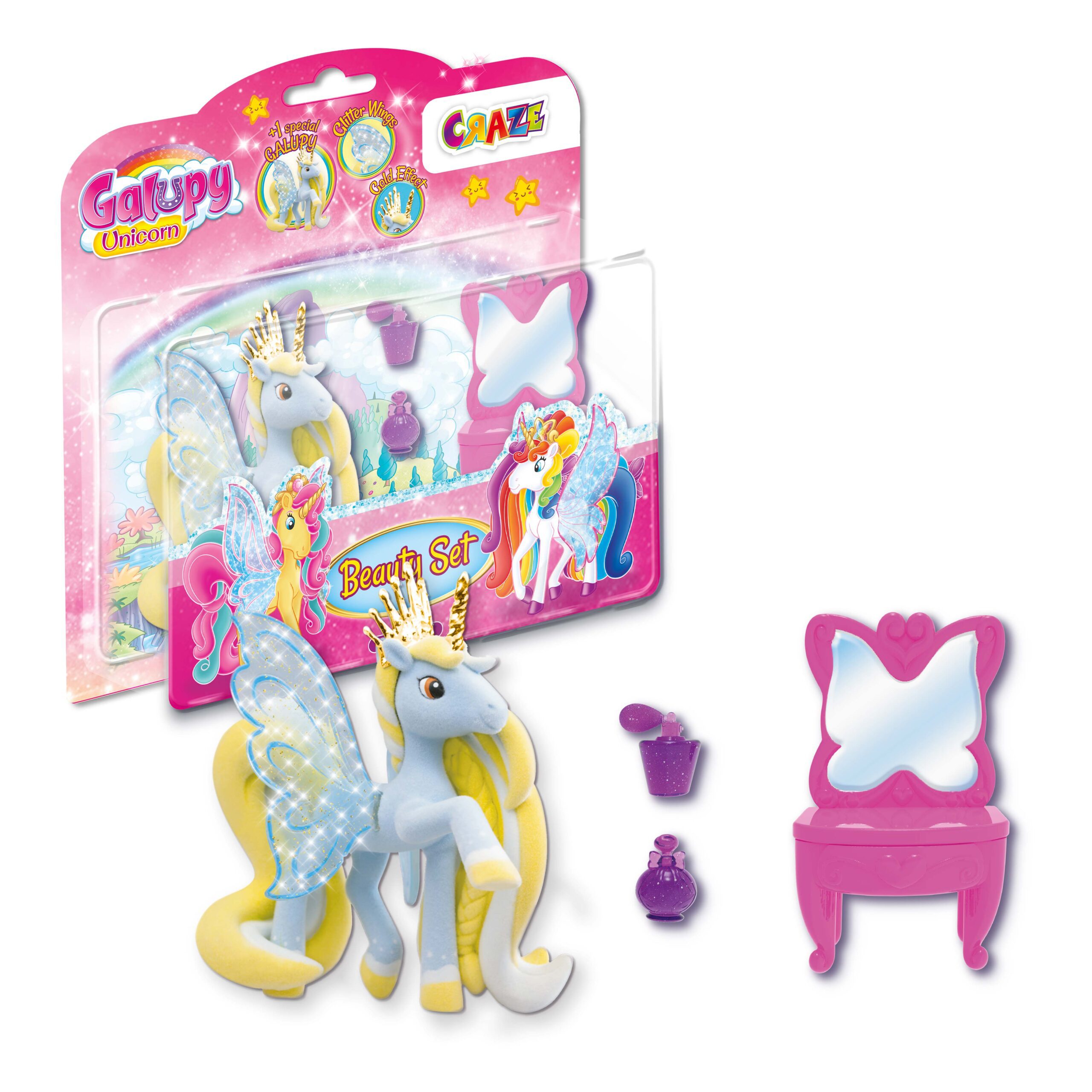 Set figurina cu accesorii - Galupy - Beauty Set - Unicorn | Craze - 1 | YEO