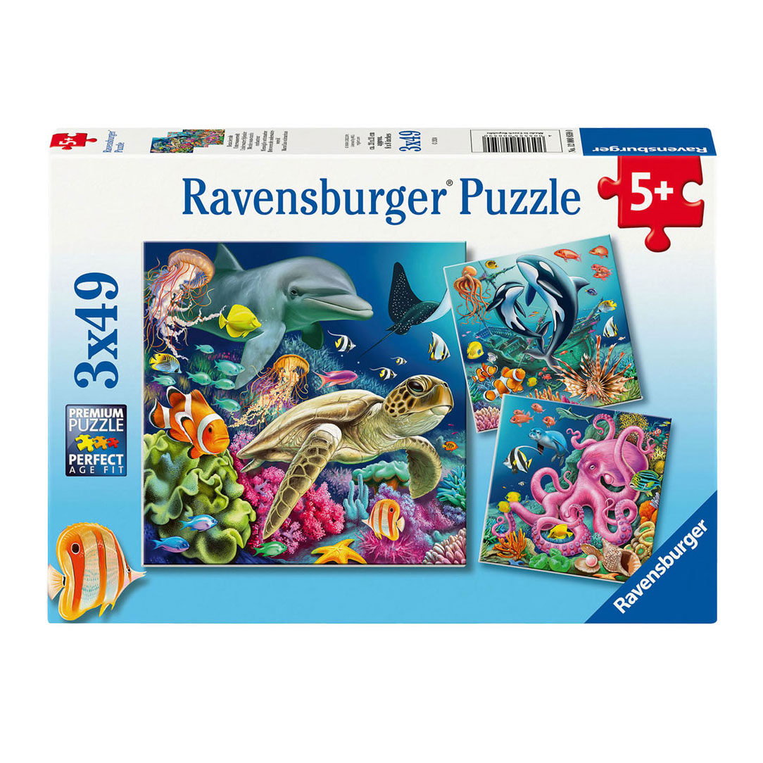 Puzzle 3X49 piese - Animale in lumea subacvatica | Ravensburger