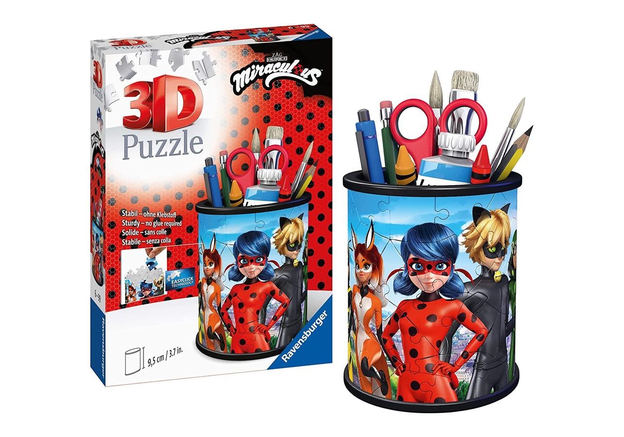 Puzzle 3D 54 piese - Suport pixuri - Miraculous | Ravensburger