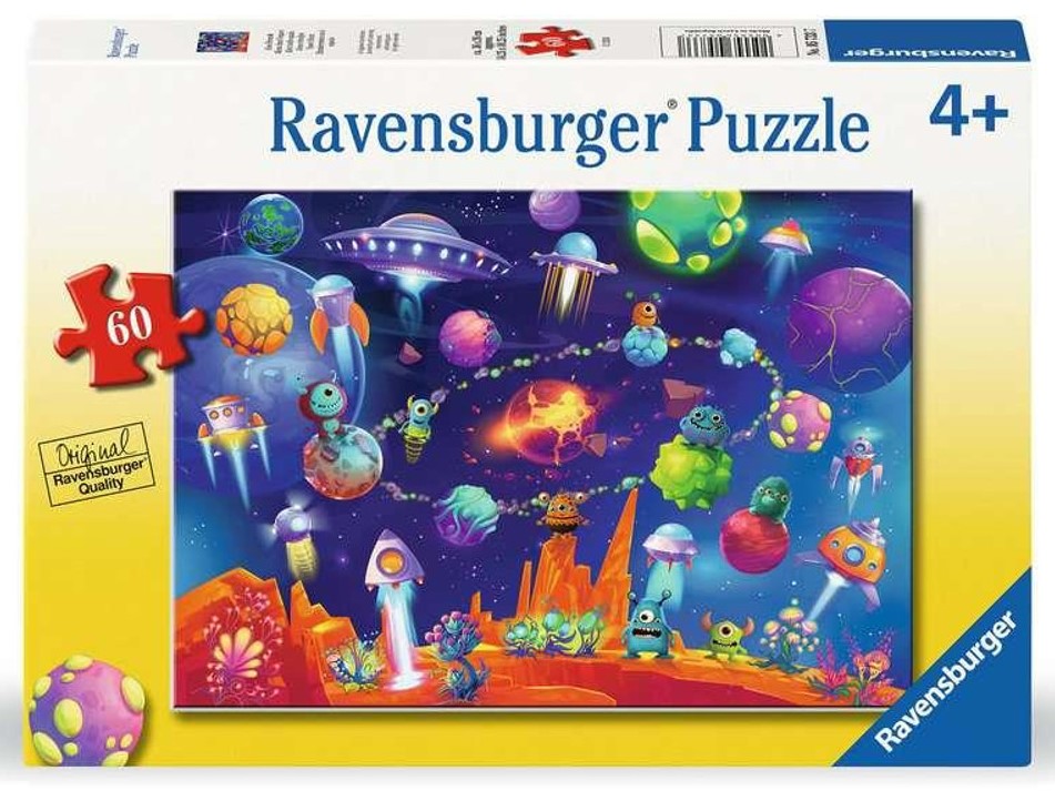 Puzzle 60 piese - Monstri in spatiu | Ravensburger - 1 | YEO