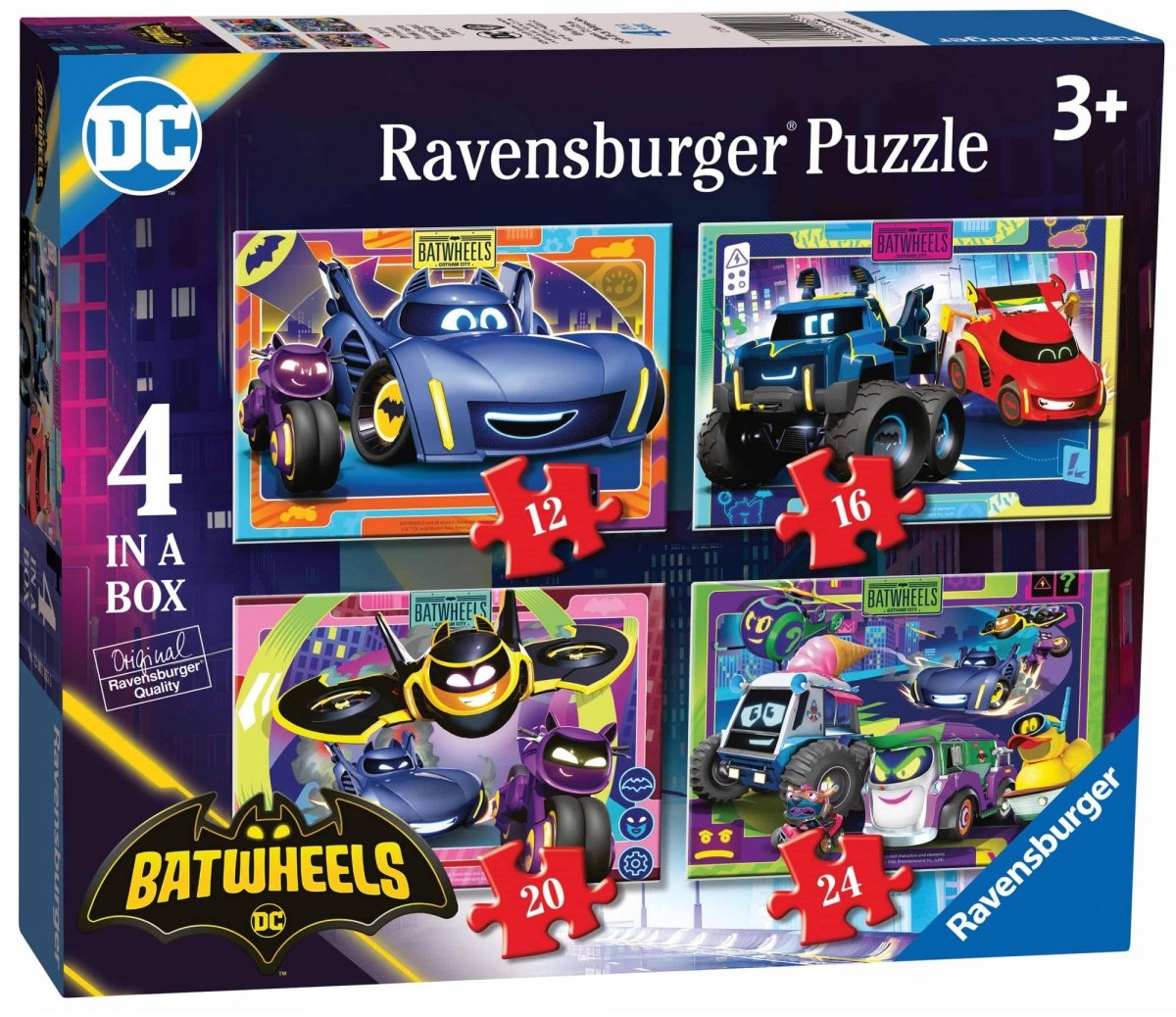 Puzzle 4 in 1 - DC - Batwheels | Ravensburger - 4