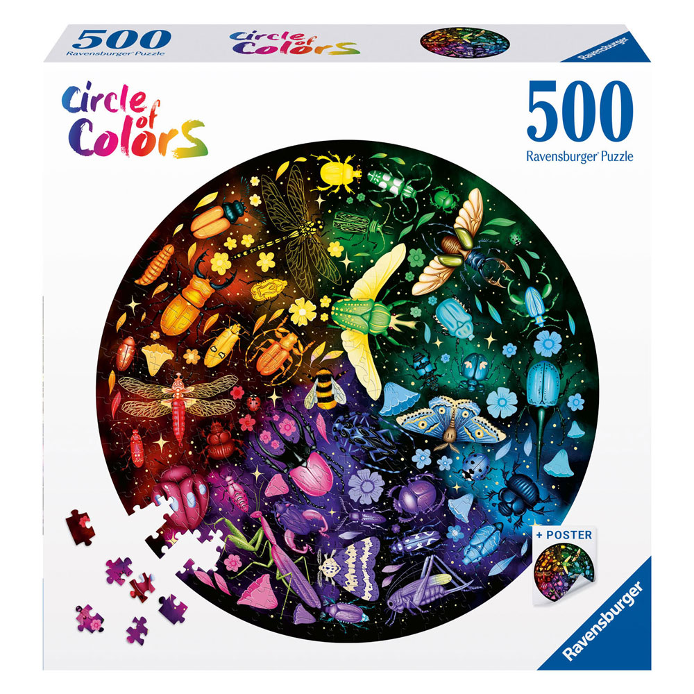Puzzle 500 piese - Circle of Colors - Cerc insecte | Ravensburger - 1