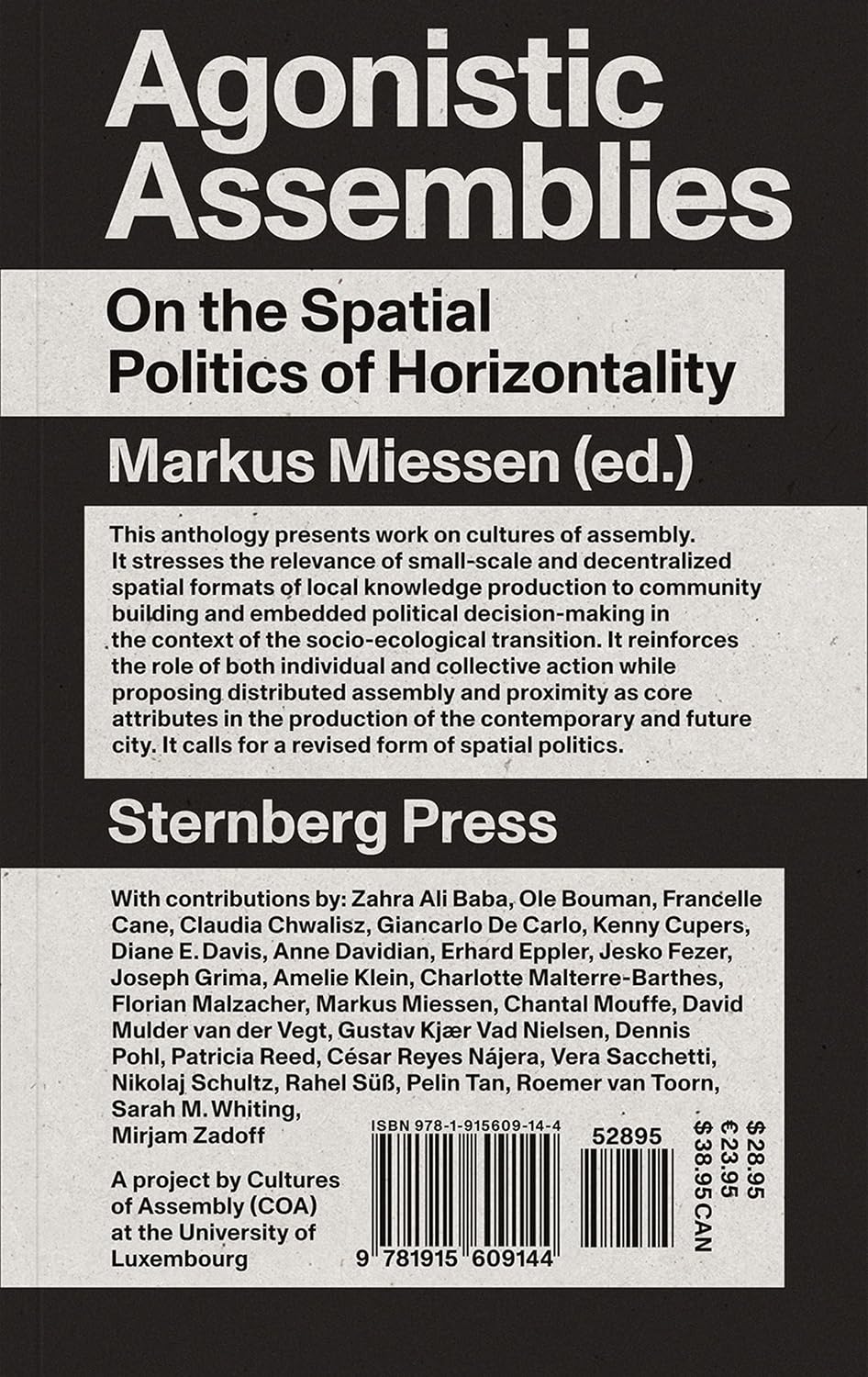 Agonistic Assemblies | Markus Miessen