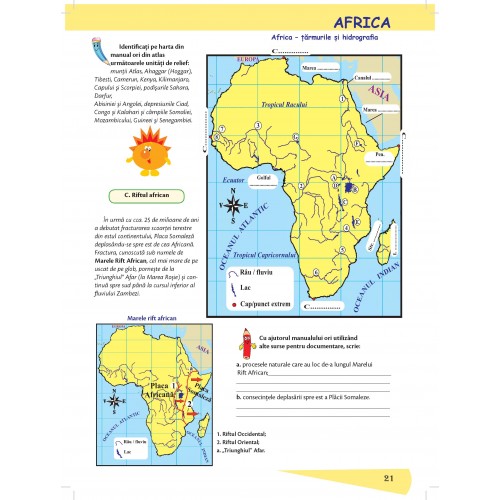 Geografie - continentele extraeuropene - caiet pentru clasa a VII-a | - 1 | YEO