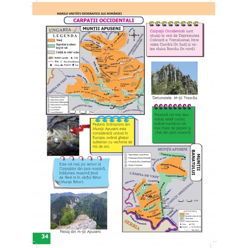 Atlas de geografie a Romaniei clasa a IV-a | - 1 | YEO