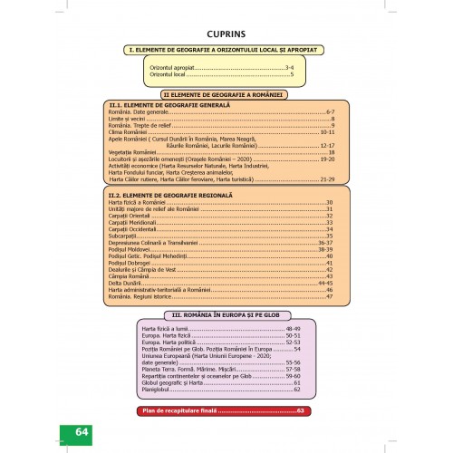 Atlas de geografie a Romaniei clasa a IV-a | - 2 | YEO