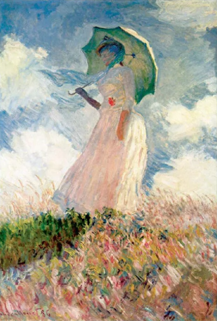 Felicitare Oscar-Claude Monet - Woman with a parasol | Art