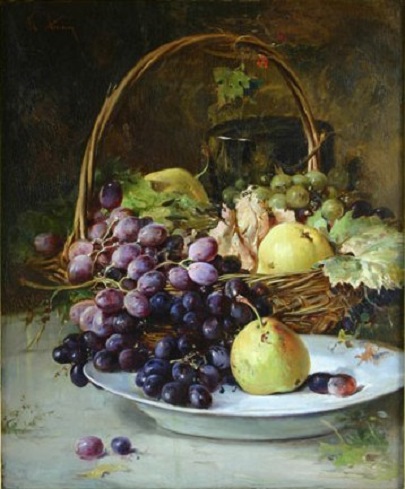 Felicitare Theodor Aman - Cos cu fructe | Art
