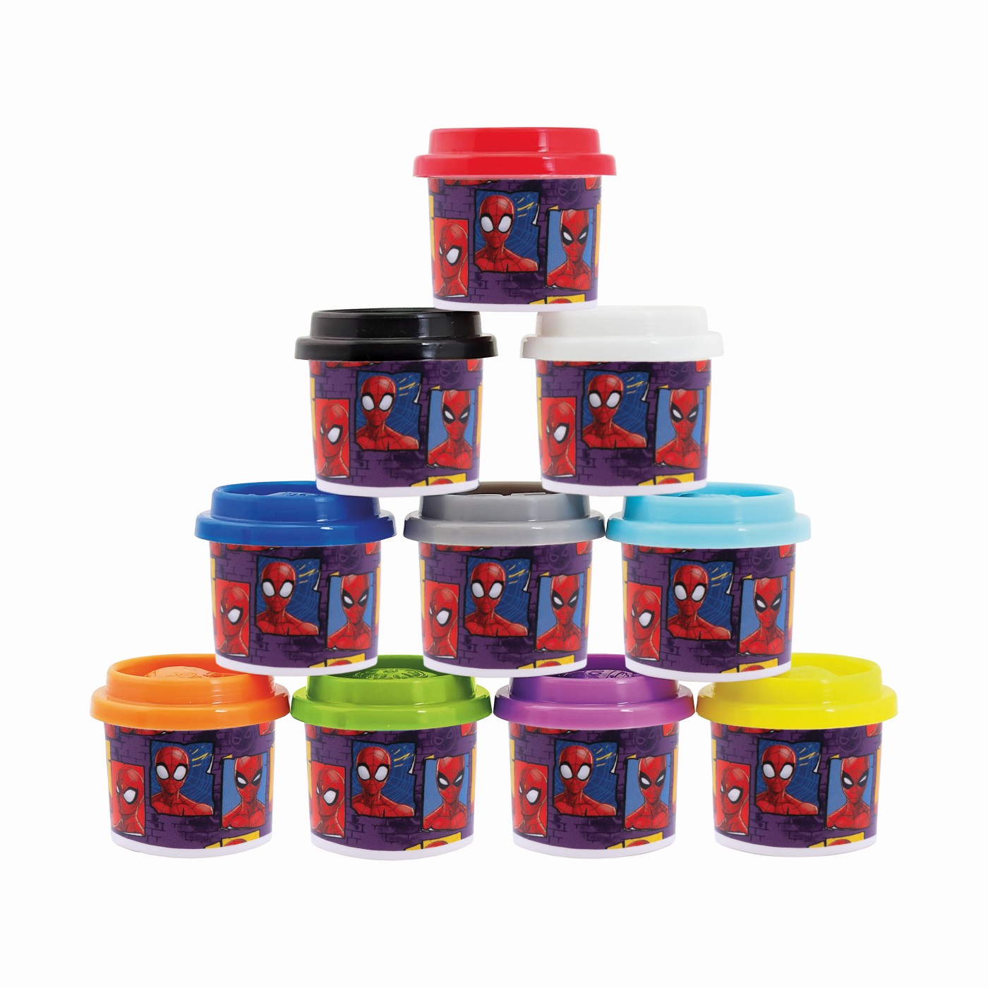 SET 10 BORCANASE DE PLASTILINA SPIDERMAN IN PUNGA DE PLASTIC | As