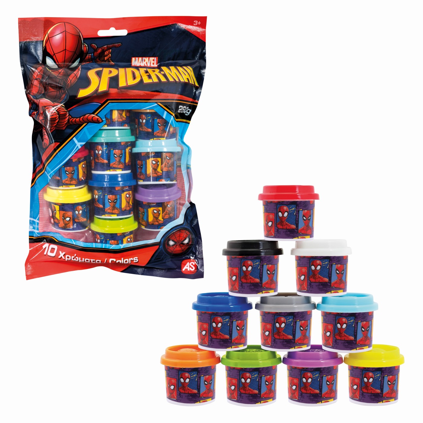 SET 10 BORCANASE DE PLASTILINA SPIDERMAN IN PUNGA DE PLASTIC | As - 3 | YEO