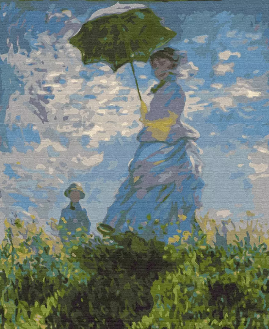 Pictura pe numere - Femeie cu umbrela. Claude Monet, 40x50 cm | Brushme - 7 | YEO