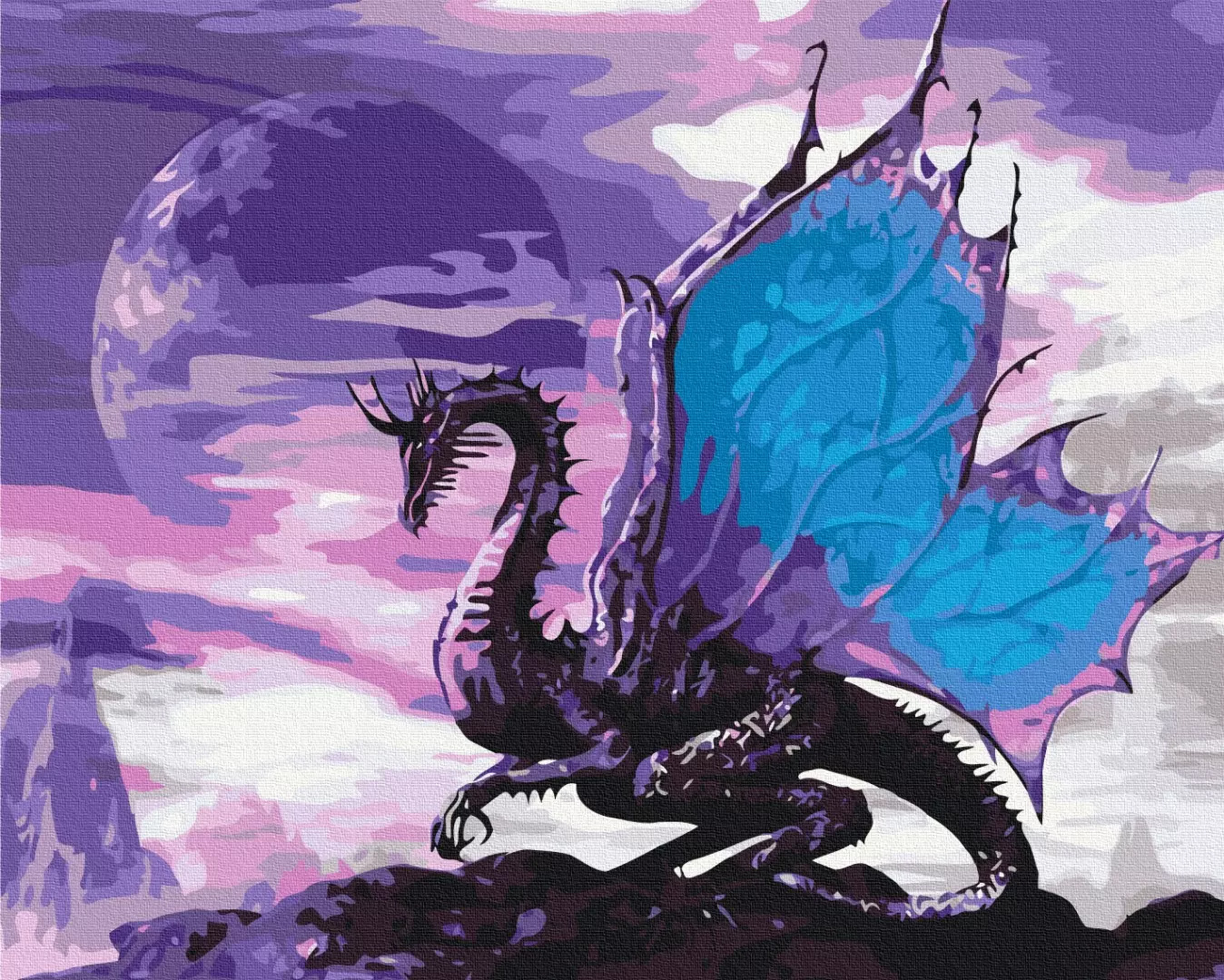 Pictura pe numere - Dragon serafic, 40x50 cm | Brushme - 7 | YEO