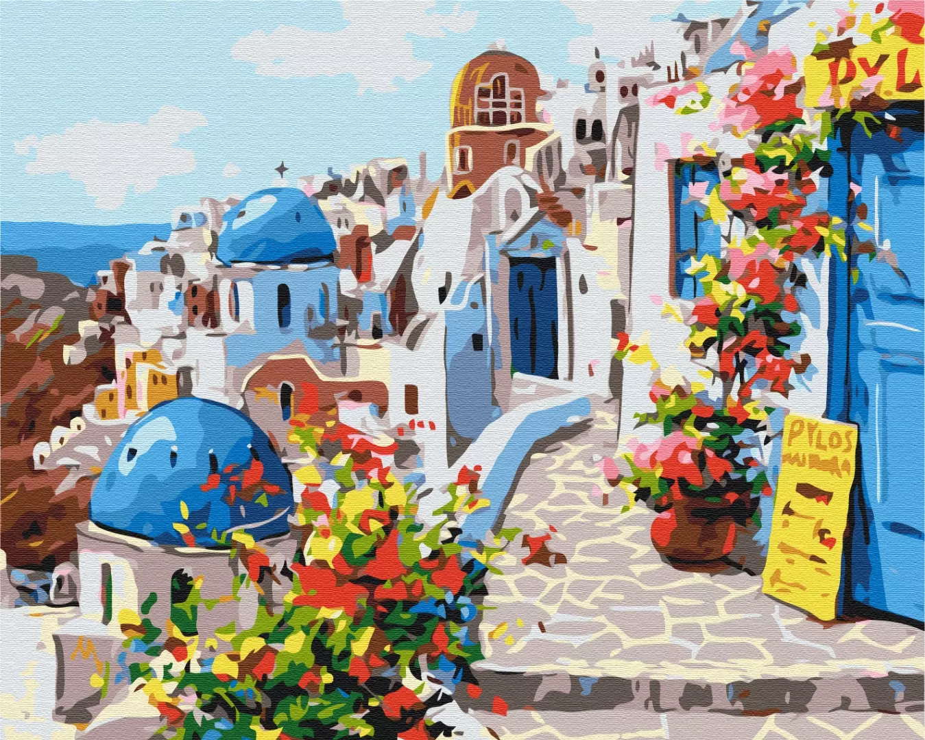 Pictura pe numere - Vara in Santorini, 40x50 cm | Brushme - 7 | YEO