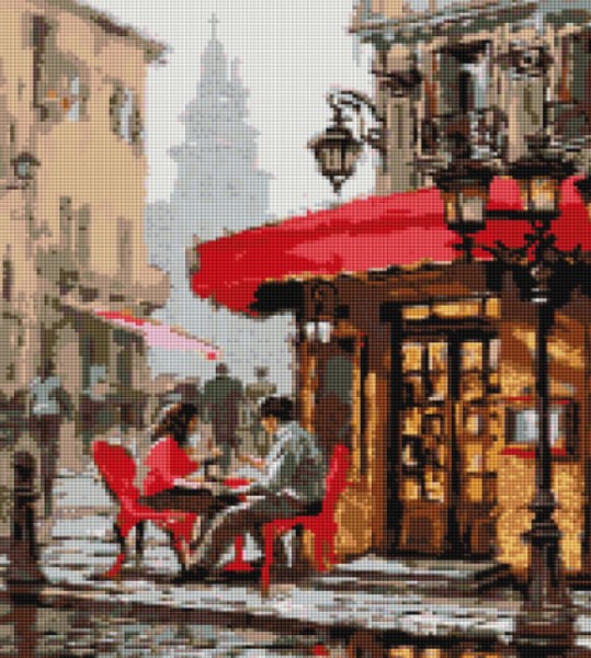 Mozaic cu diamante - Cafenea londoneza, 40x50 cm | Brushme - 1 | YEO