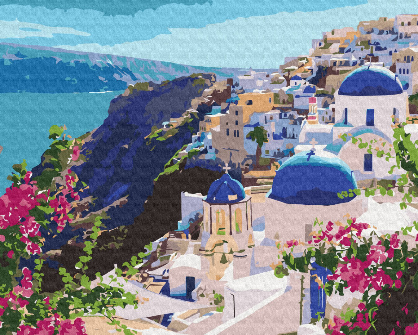 Pictura pe numere - Colt din Santorini, 40x50 cm | Brushme - 7 | YEO