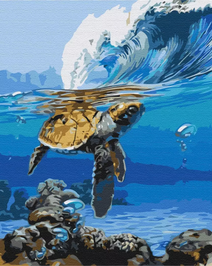 Pictura pe numere - In asteptarea surferului, 40x50 cm | Brushme - 7 | YEO