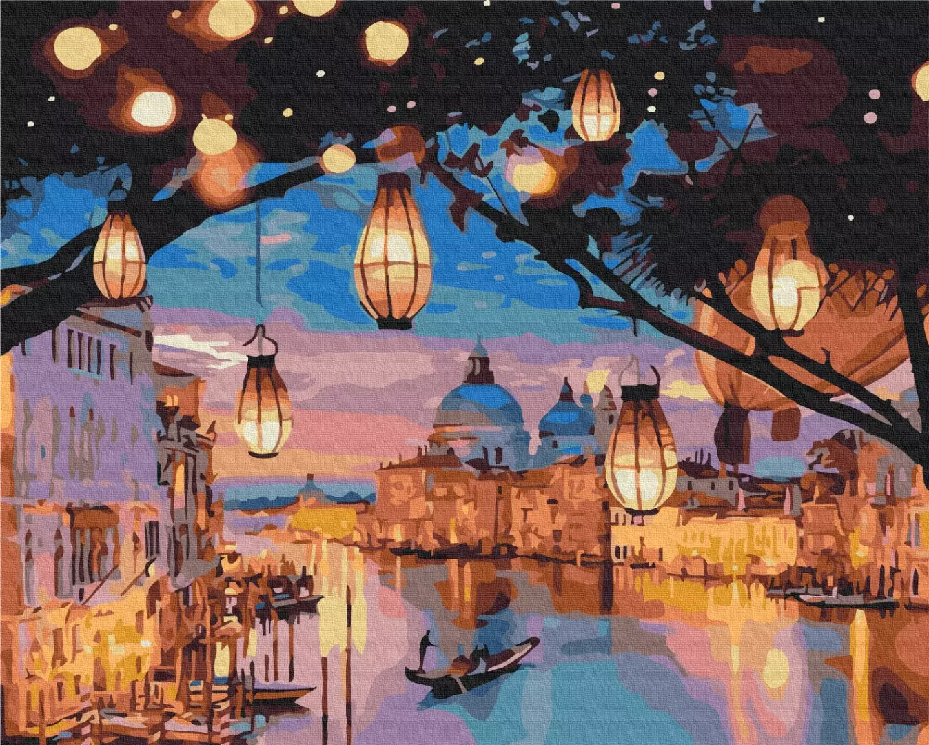 Pictura pe numere - Felinare in Venetia, 50x40 cm | Brushme - 7 | YEO