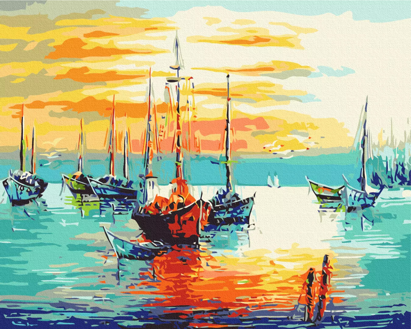 Pictura pe numere - Dig insorit, 40x50 cm | Brushme - 7 | YEO