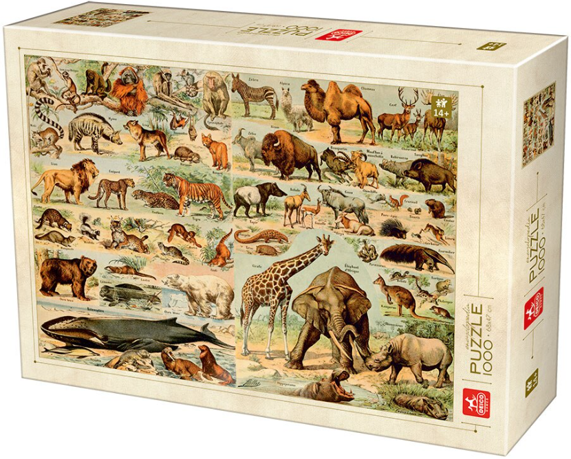 Puzzle 1000 piese - Encyclopedia: Wild Animals | Deico Games