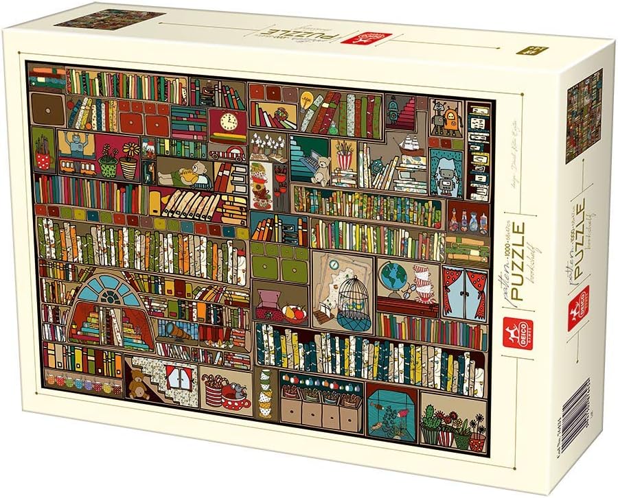 Puzzle 1000 piese - Bookshelf Pattern | Deico Games