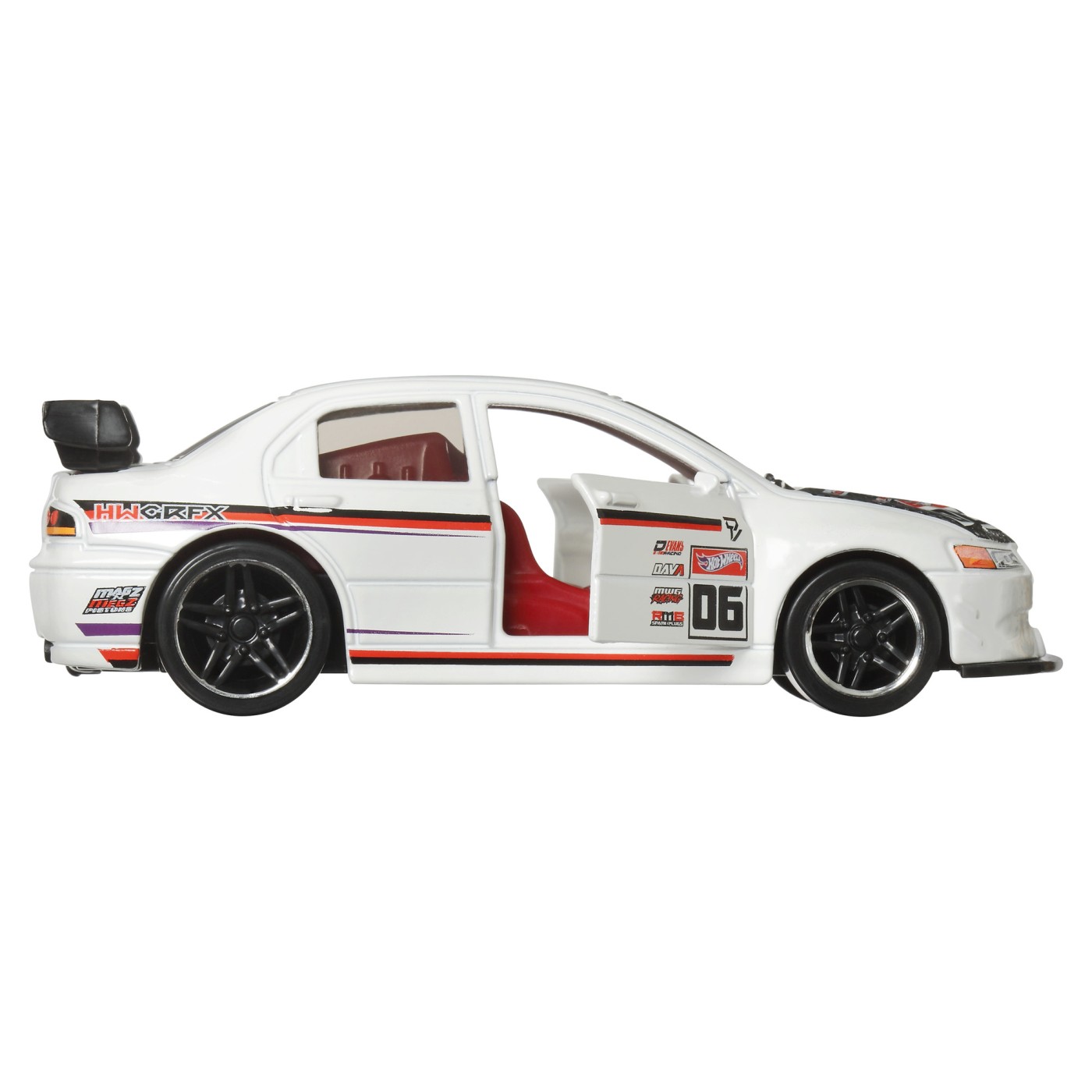 Masinuta - Hot Wheels Pull-Back Speeders - Lancer Evolution IX - HW Speed Graphics | Mattel - 2