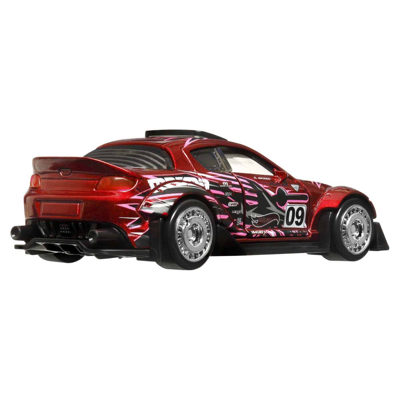 Masinuta - Hot Wheels Pull-Back Speeders - 2004 Mazda RX8 Custom - HW Drift | Mattel - 1 | YEO