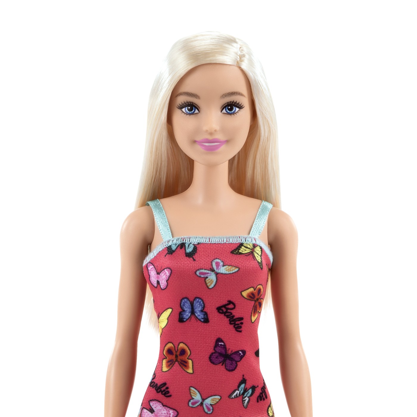 Papusa - Barbie - Blonda cu rochita roz imprimeu cu fluturi | Mattel - 1 | YEO