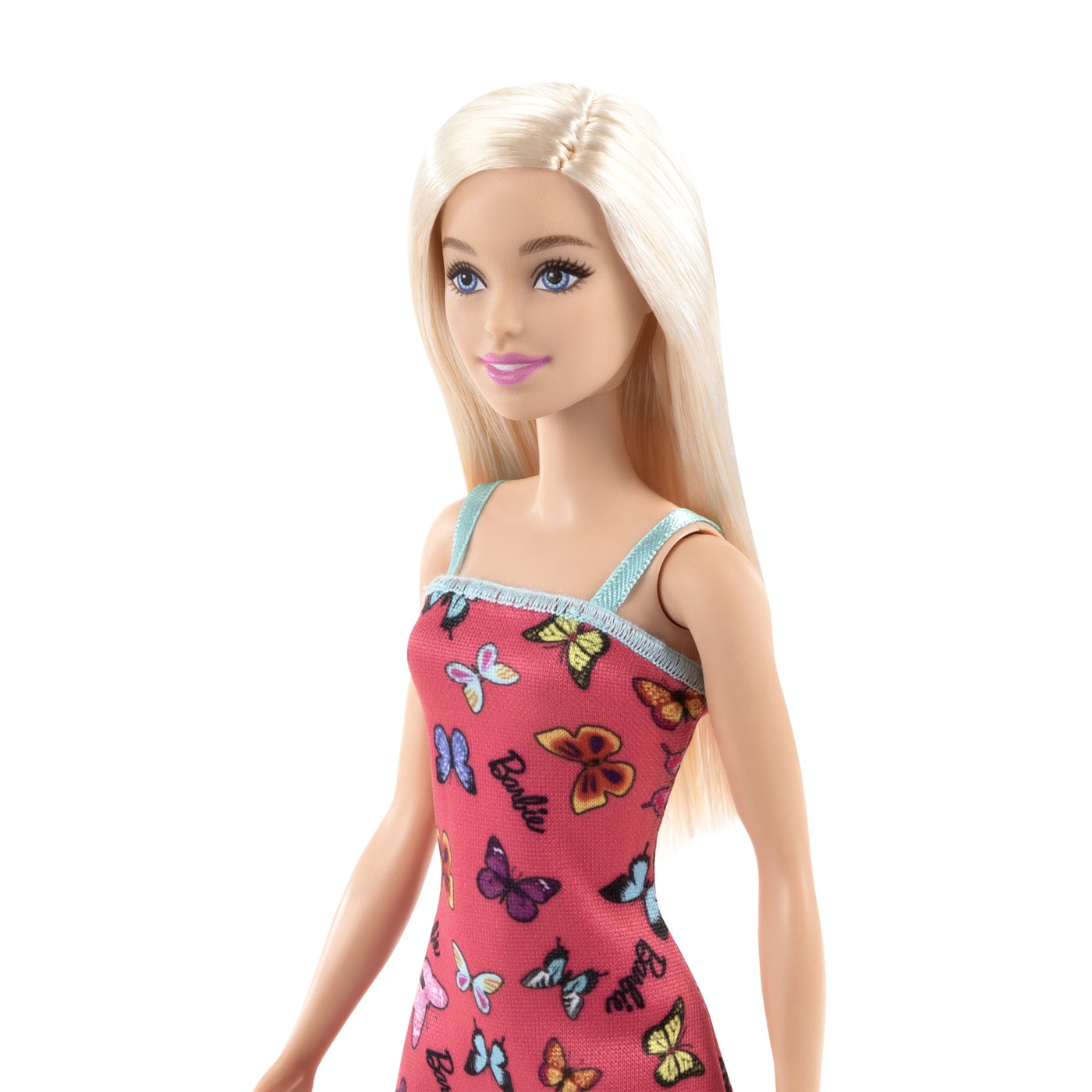 Papusa - Barbie - Blonda cu rochita roz imprimeu cu fluturi | Mattel - 3 | YEO