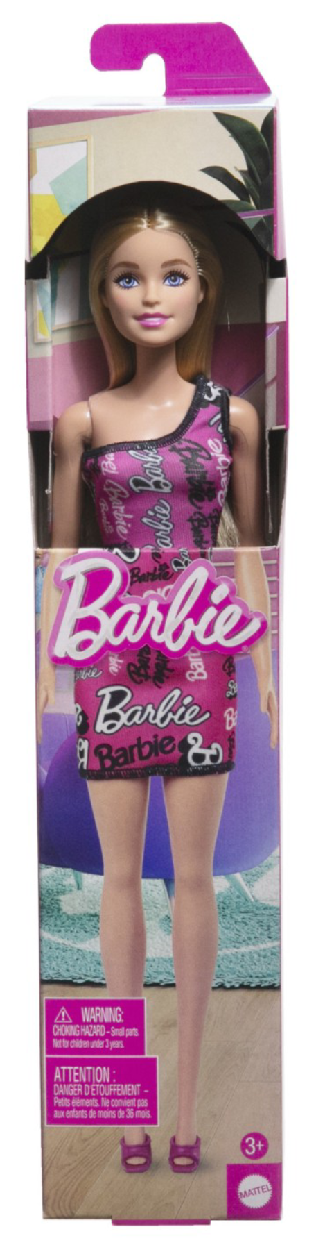 Papusa - Barbie - Blonda cu rochita roz | Mattel - 5 | YEO