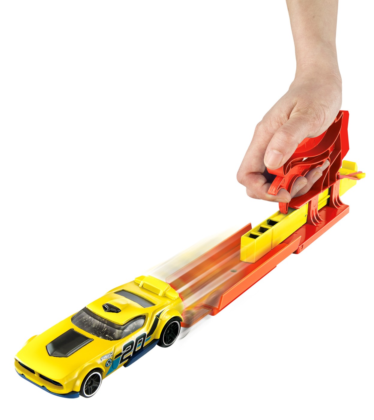 Set de joaca - Hot Wheels - Lansator portabil si masinuta - Rosu | Mattel - 1 | YEO