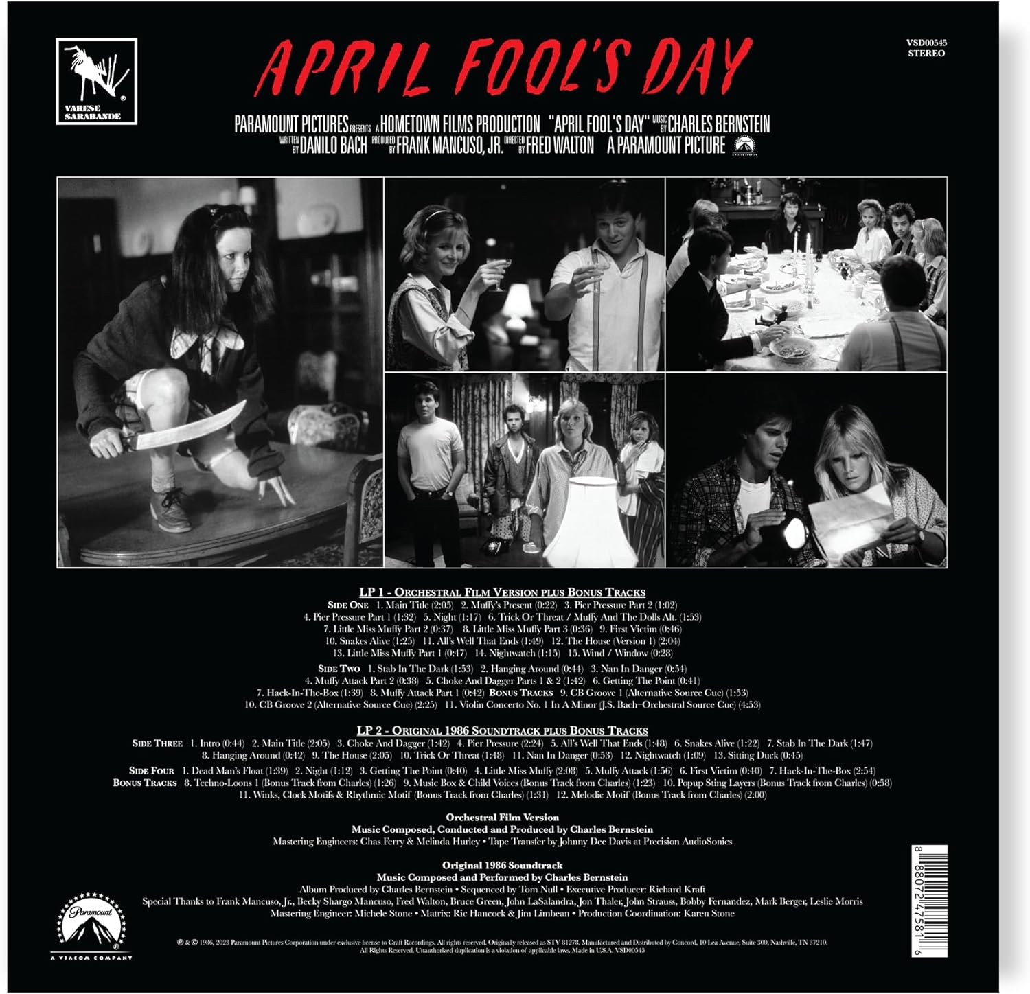 April Fool\'s Day (Soundtrack) - Vinyl | Charles Bernstein