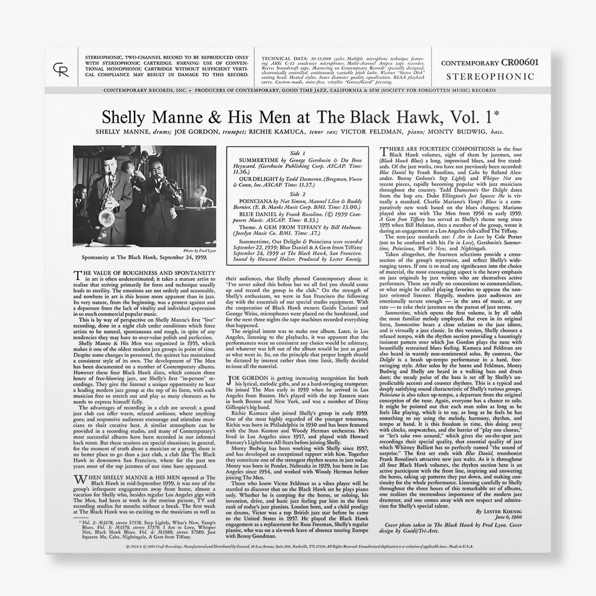 At The Black Hawk. Volume 1 - Vinyl | Shelly Manne & His Men