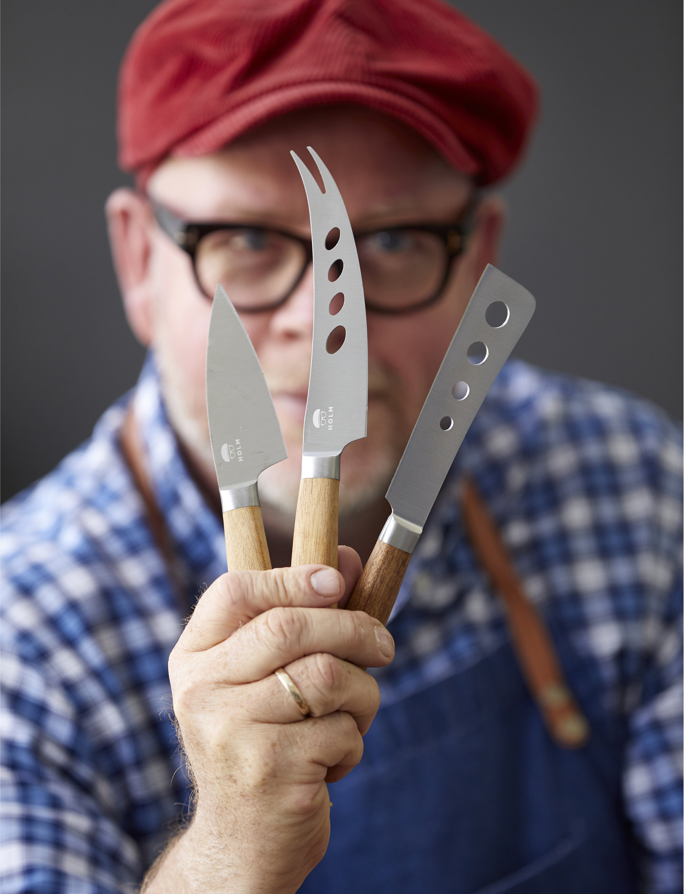 Set 3 cutite pentru branzeturi - Holm - Acacia Steel | Holm