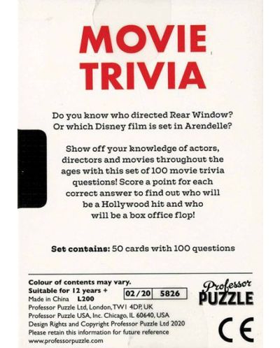Joc - Trivia - Movie | Professor Puzzle