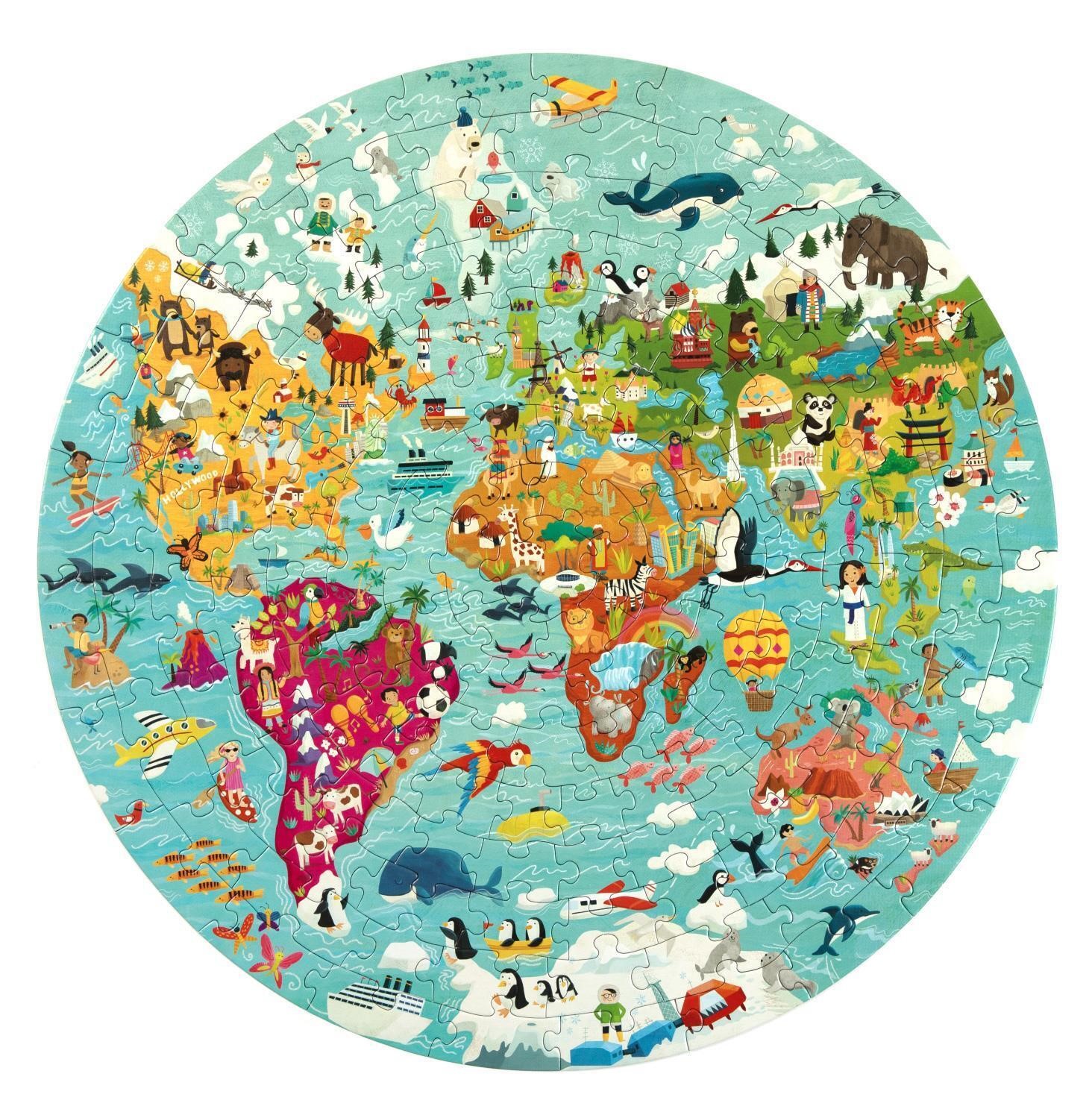 Puzzle 150 piese - Harta lumii | Boppi - 1