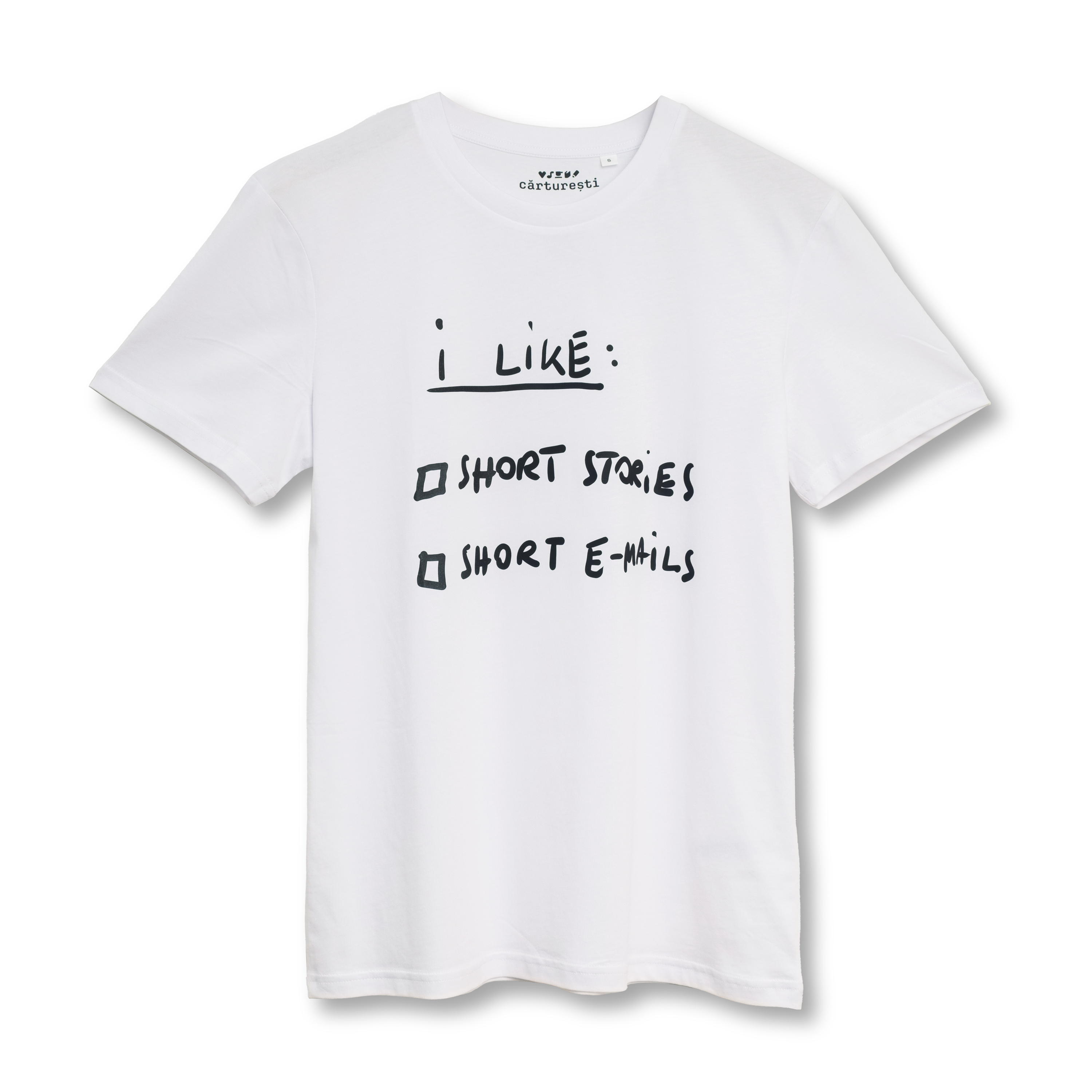 Tricou L - Carturesti x George Rosu - I Like Short Stories Short Emails | Carturesti