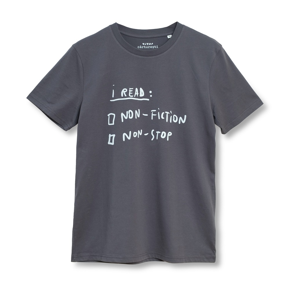 Tricou L - Carturesti x George Rosu - I Read Non-Fiction Non-Stop | Carturesti