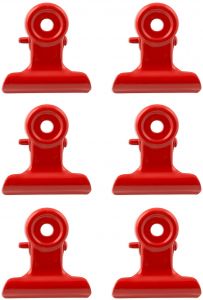  Set 6 clipsuri magnetice- Bulldog Clip- Red | Romanowski Design 