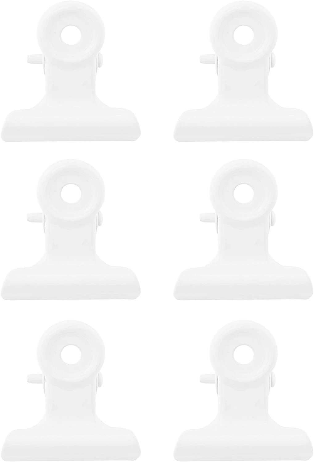 Set 6 clipsuri magnetice- Medium Bulldog Clip-White | Romanowski Design